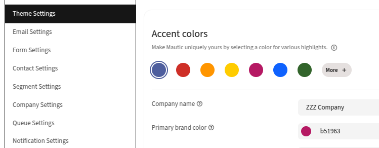 accent colour company name